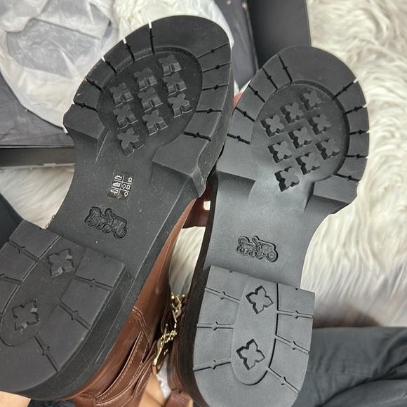 Coach Lacey Leather Bootie Dark Saddle - Picture 5 of 10